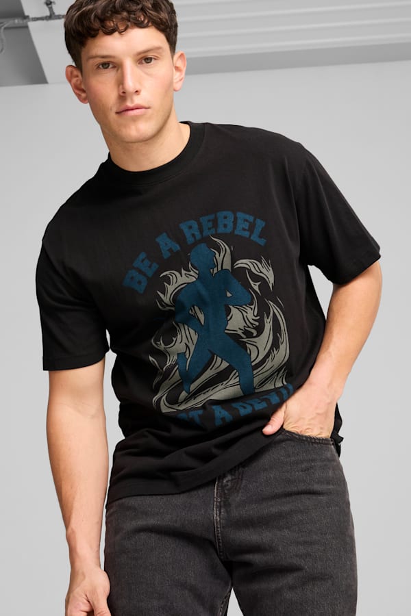 GRAPHICS "Rebel" Tee Men, PUMA Black, extralarge